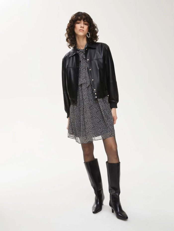 iBlues Sbarra Black Leather Jacket