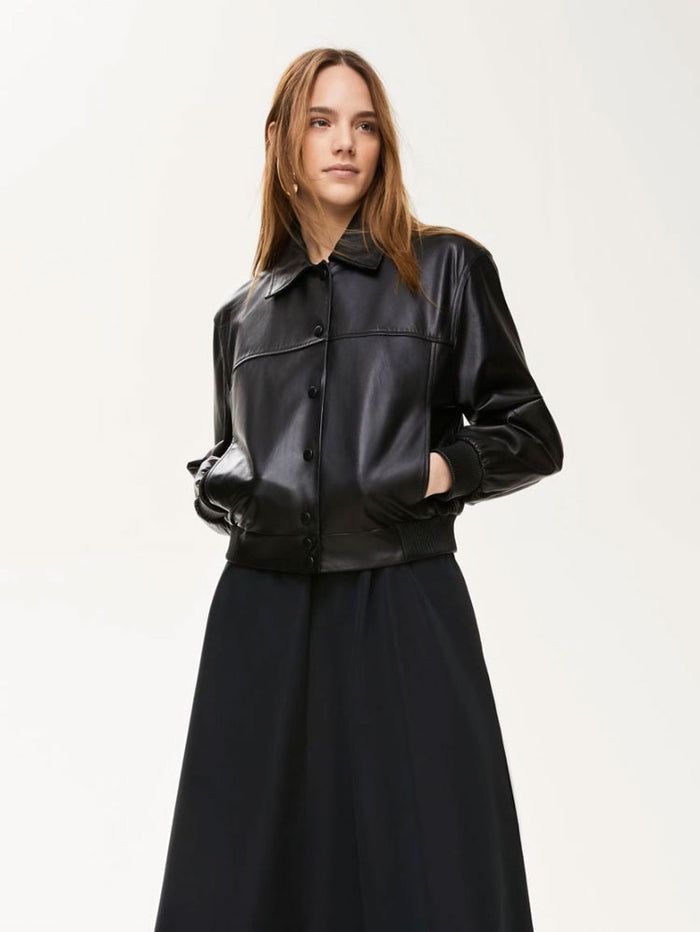 iBlues Sbarra Black Leather Jacket