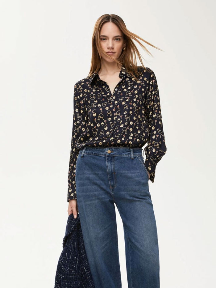iBlues Teresa Shirt Navy Padlock