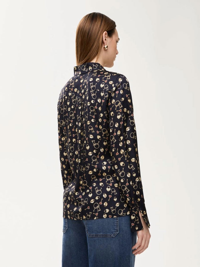 iBlues Teresa Shirt Navy Padlock