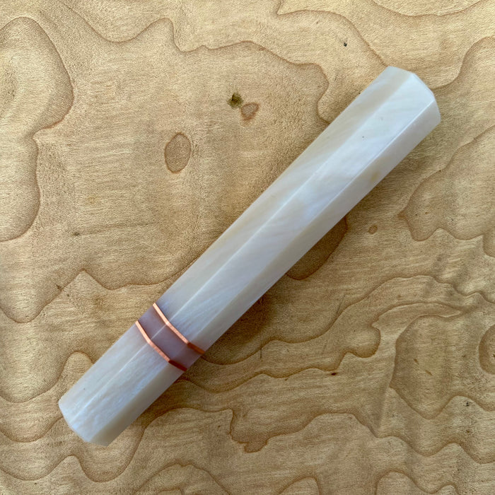 Custom Japanese Knife handle (wa handle)  for 165-210mm  - Blue pearl and copper