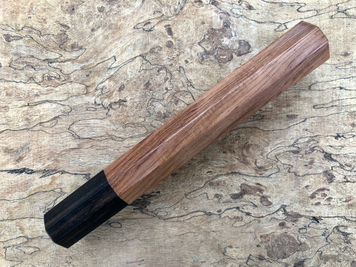 Custom Japanese Knife handle (wa handle)  for 240mm - Honduran Rosewood and Macassar ebony