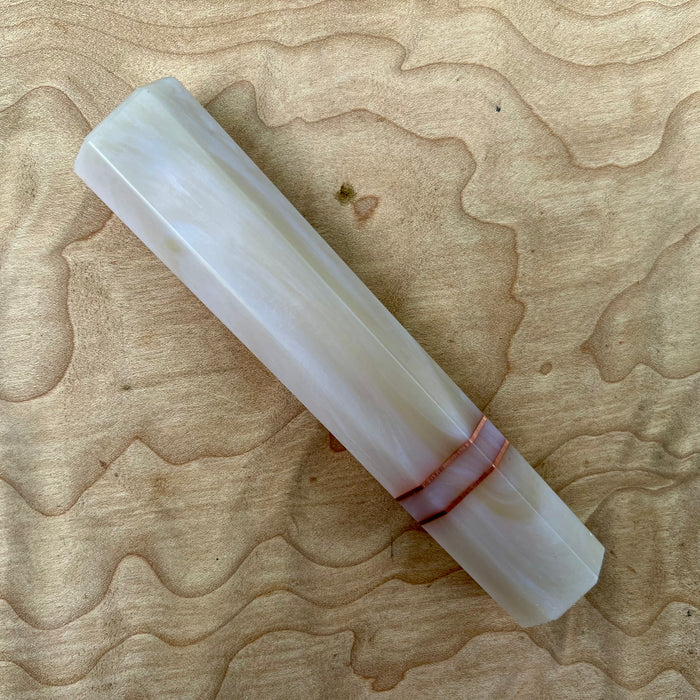 Custom Japanese Knife handle (wa handle)  for 165-210mm  - Blue pearl and copper