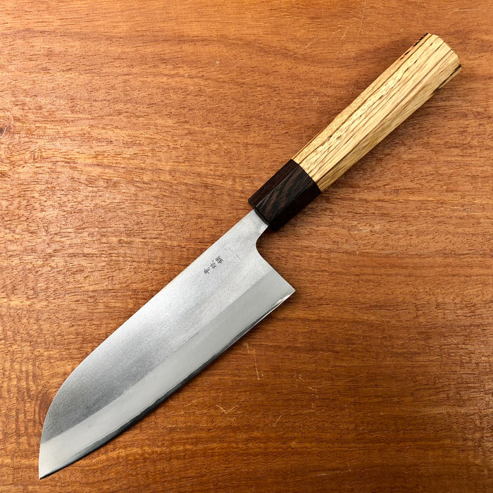 Custom Gihei Aogami 2 Santoku 165mm - Zebrawood and wenge I