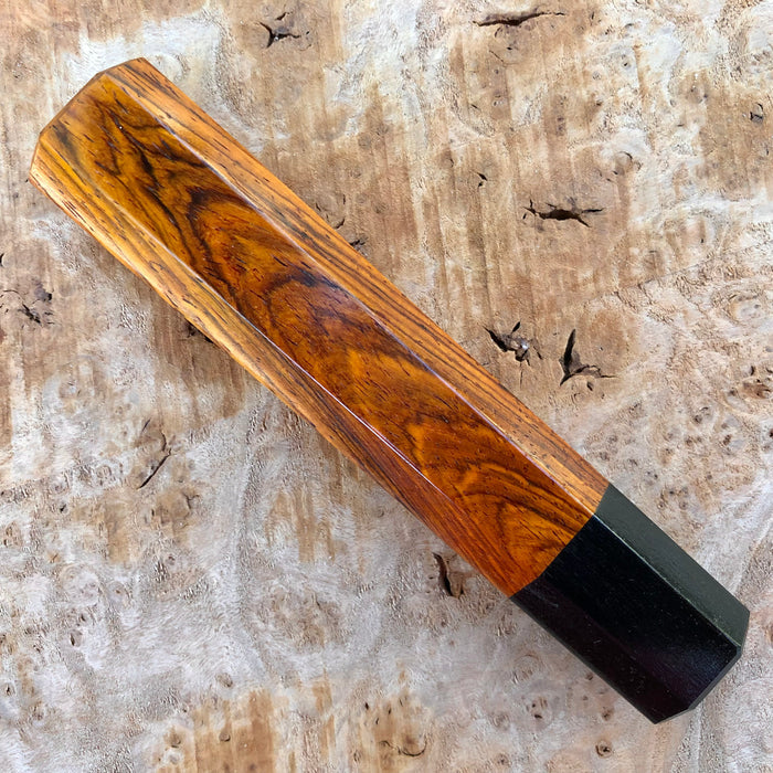 Custom Japanese Knife handle (wa handle)  for 165-210mm  - Cocobolo and Macassar ebony