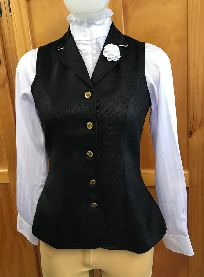 HRCAV Black Shiny Longline Vests Adults (153)