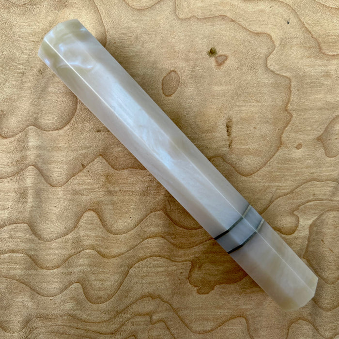 Custom Japanese Knife handle (wa handle)  for 240mm - Blue pearl and nickel silver