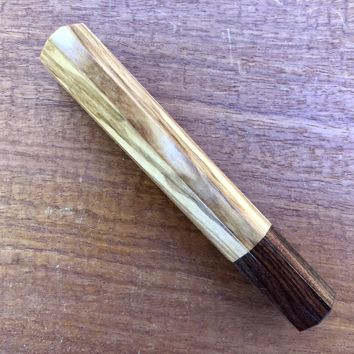 Custom Japanese Knife handle (wa handle)  for 165-210mm  - olive wood and Honduran rosewood