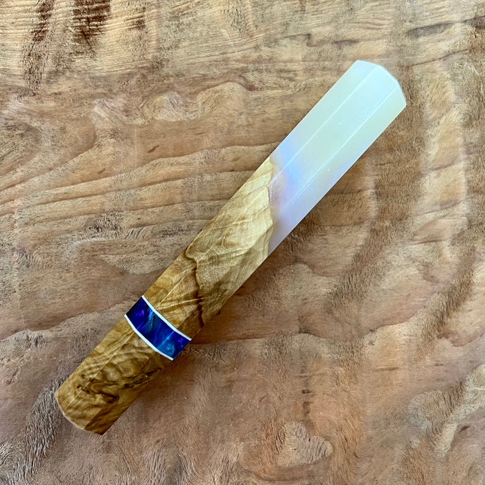 Custom Japanese Knife handle (wa handle)  for 210mm  -  hybrid burl