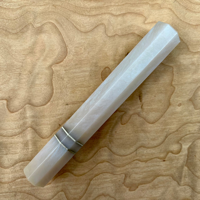 Custom Japanese Knife handle (wa handle)  for 240mm - Blue pearl and nickel silver