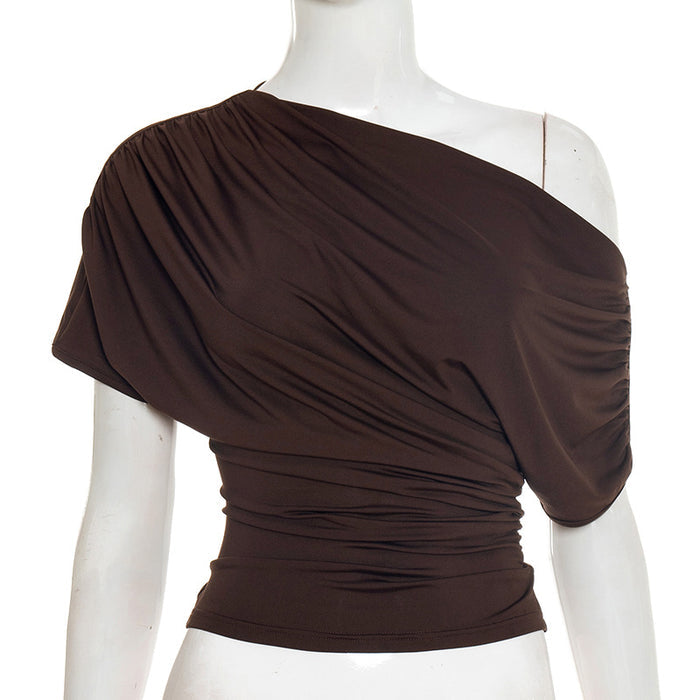 Inaya Off Shoulder Top - Brown