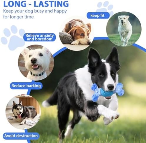 Indestructible Bones Toy for Super Chewers Long Lasting Teeth Cleaning & Milk Flavored Toys Pet Clever