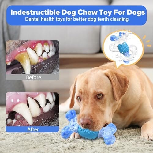 Indestructible Bones Toy for Super Chewers Long Lasting Teeth Cleaning & Milk Flavored Toys Pet Clever