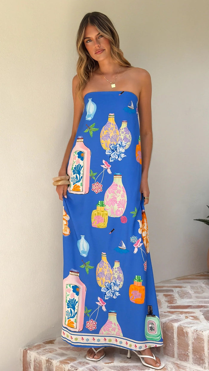 Indy Maxi Dress - Blue