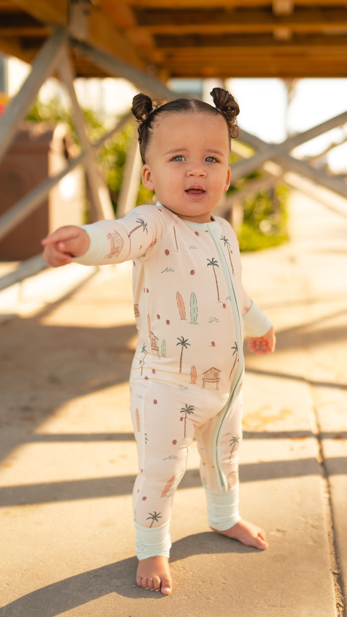 Infant Romper in Beach Collage