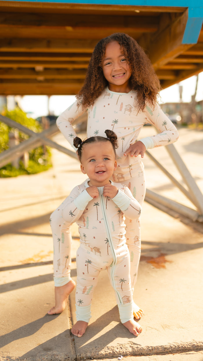 Infant Romper in Beach Collage