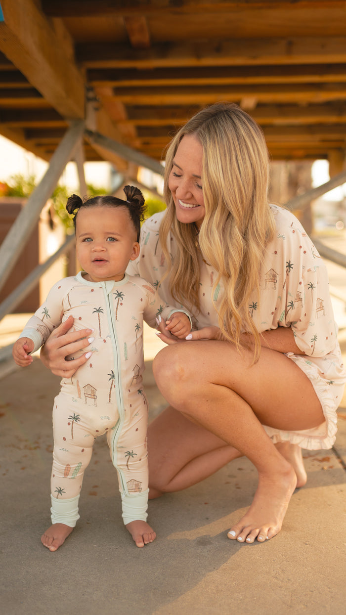 Infant Romper in Beach Collage