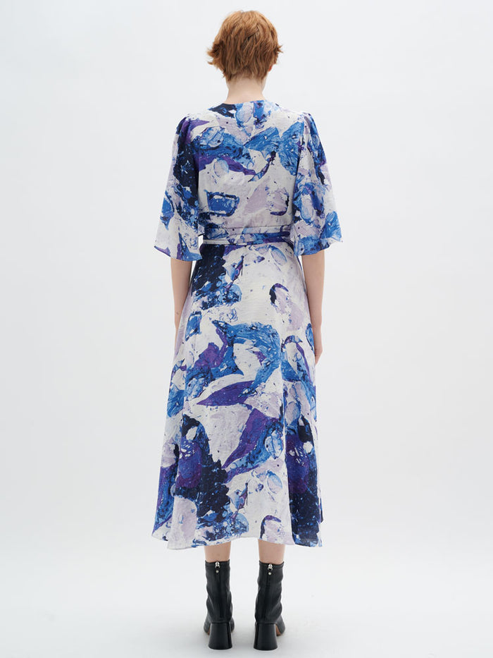 InWear ElitaIW Wrap Dress Graffiti Wall Purple