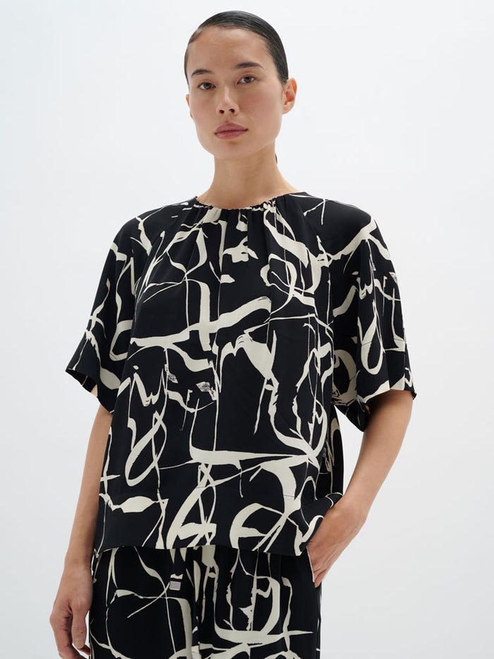 InWear PaileyIW Top Poetic Scribble Black