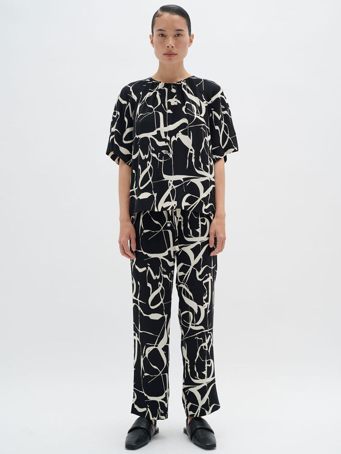 InWear PaileyIW Top Poetic Scribble Black