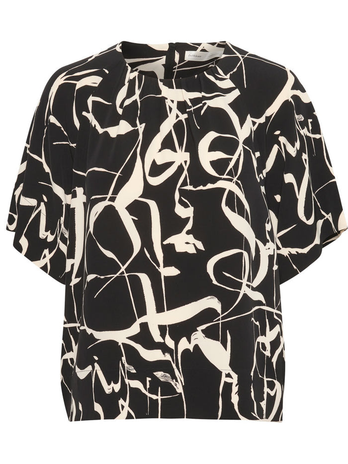 InWear PaileyIW Top Poetic Scribble Black