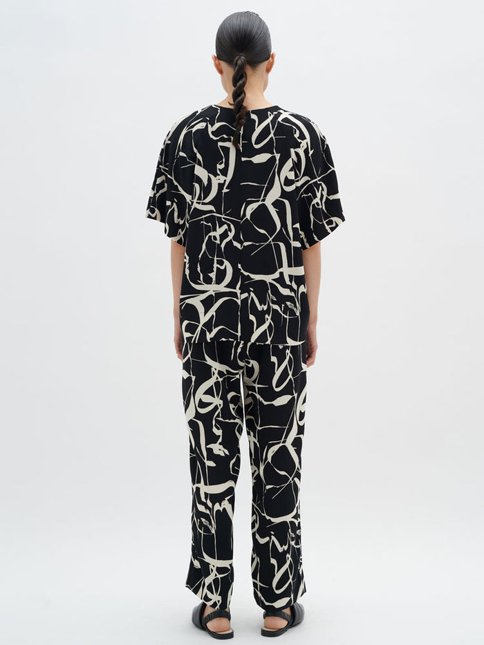 InWear PaileyIW Trousers Poetic Scribble Black