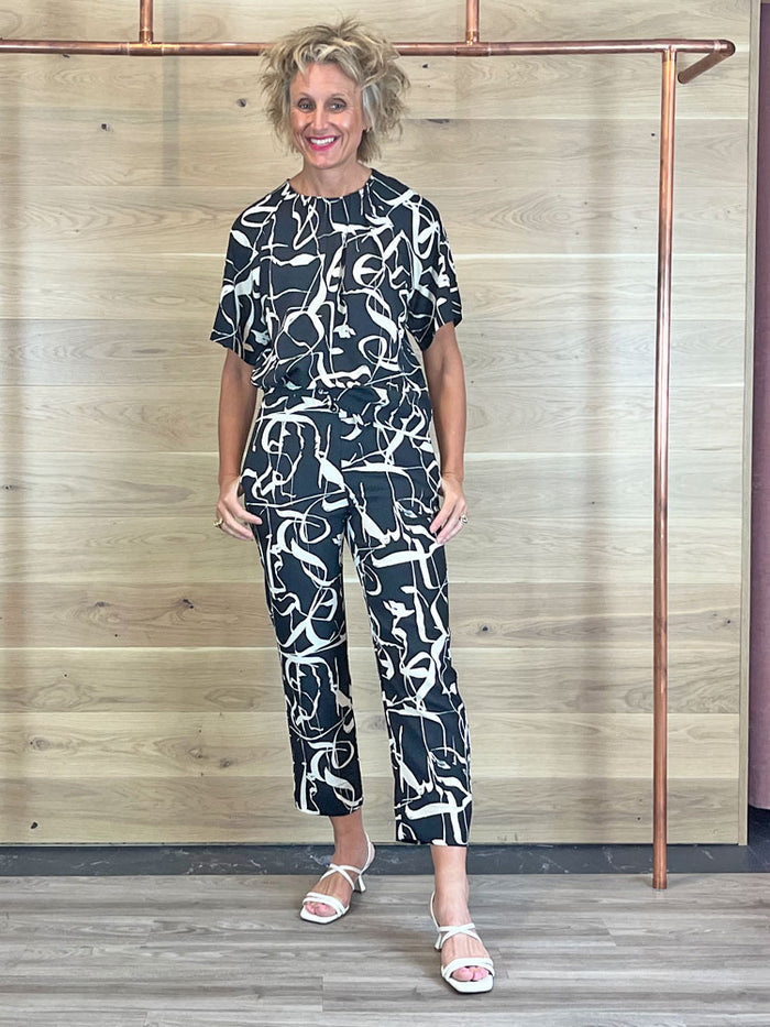 InWear PaileyIW Trousers Poetic Scribble Black
