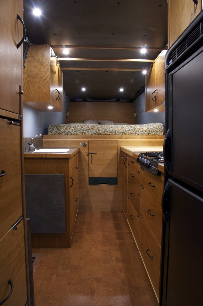 LED Interior Puck Lights in Campervan - Campervan HQ