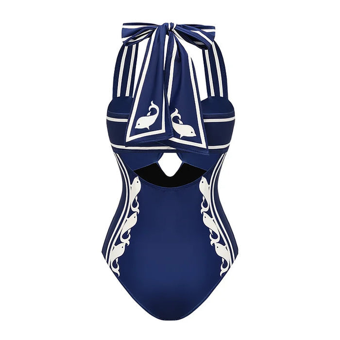 Ivory Tide Swimsuit Skirt Set - Blue
