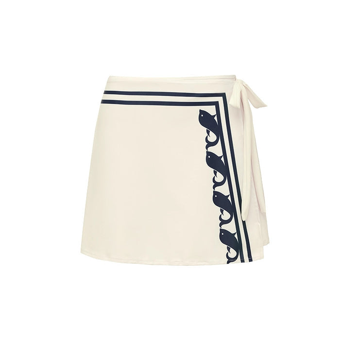 Ivory Tide Swimsuit Skirt Set - White