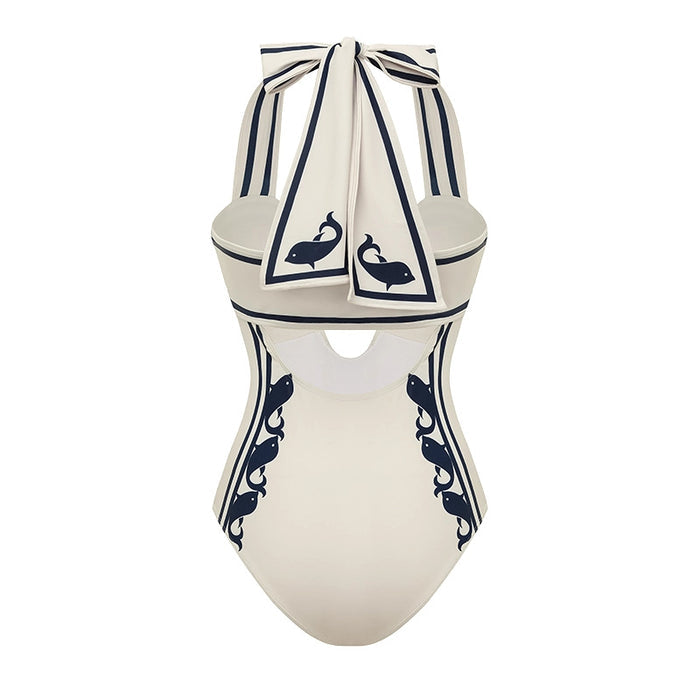Ivory Tide Swimsuit Skirt Set - White