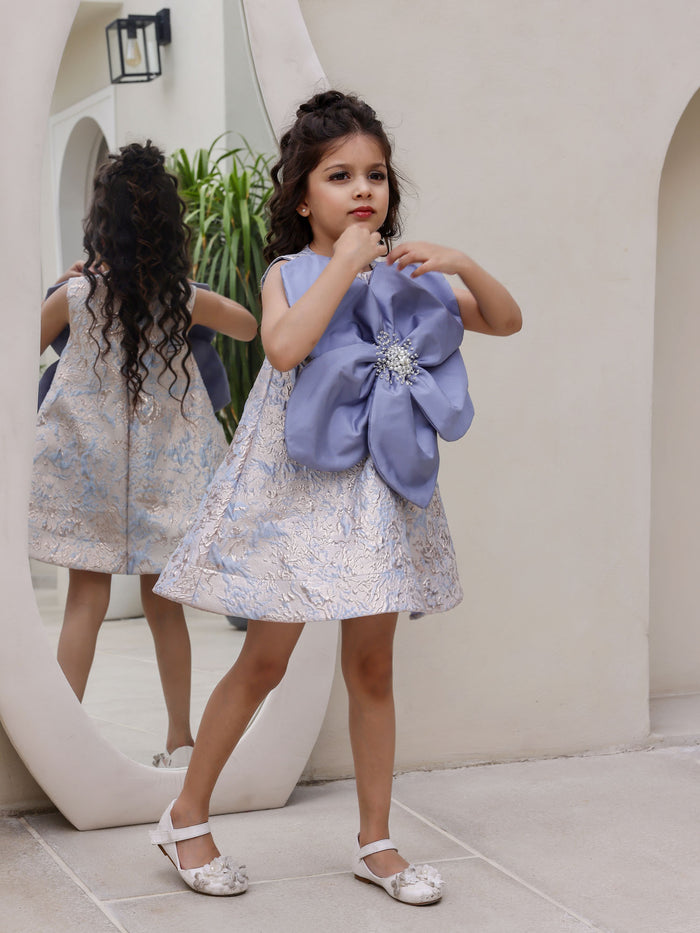 JANYAS CLOSET Belle's Grace Jacquard Flower Dress
