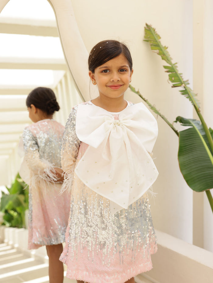 Janya's Closet: Victoria's Shaded Sequin Pink & White Dress