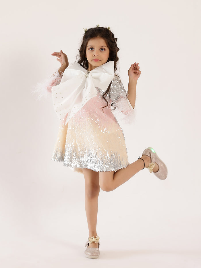 Janya's Closet: Victoria's Shaded Sequin Pink & White Dress