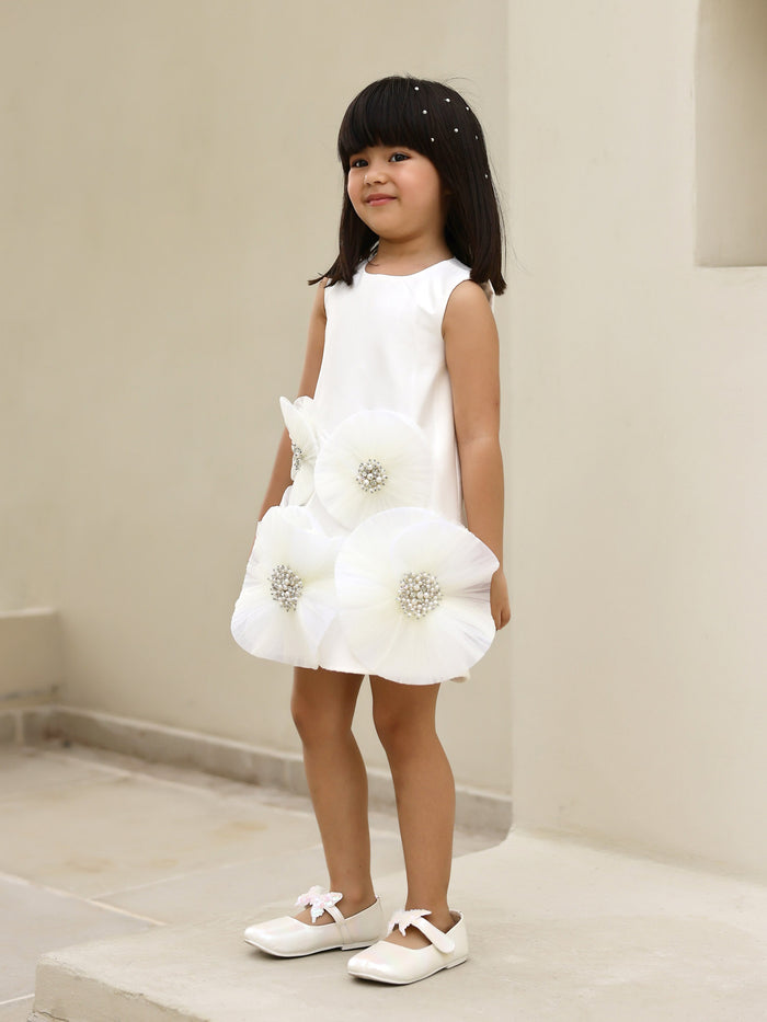 Janyas Closet White Blessing Bloom Christening Dress