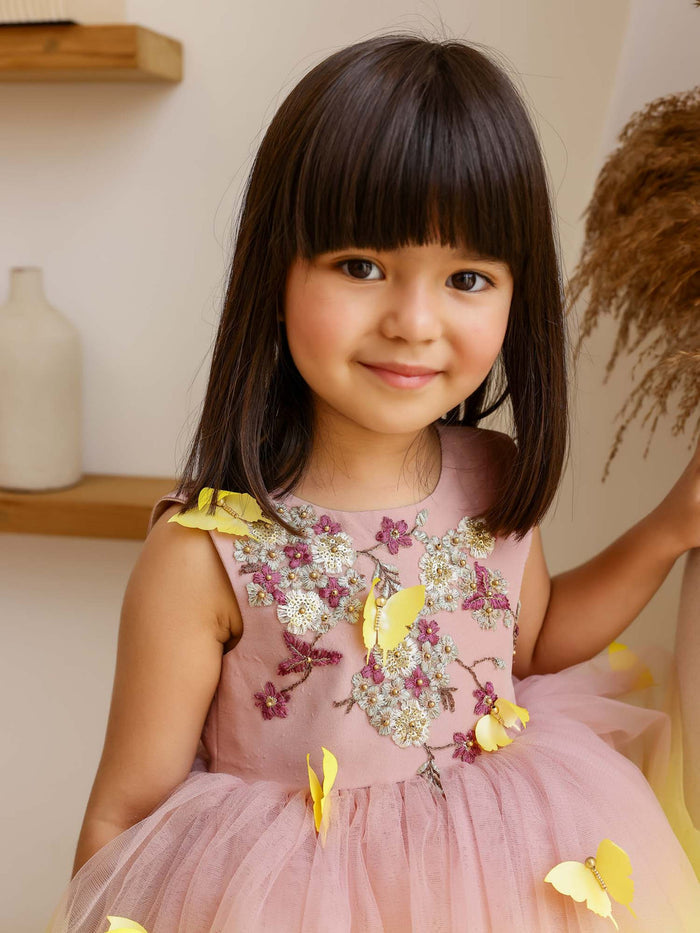 JANYAS CLOSET: Yellow Shaded Uneven Dress