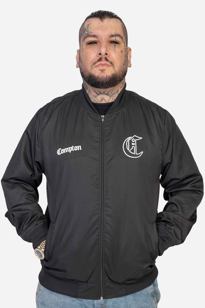 Jaqueta Compton College High Preto - COMPTON