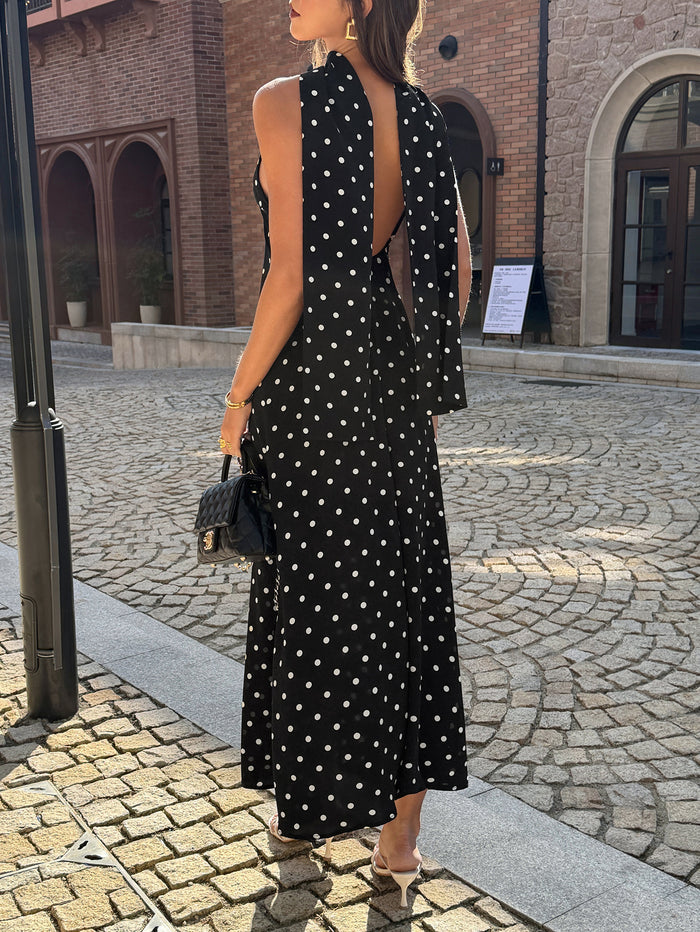 Jetty Dress With Stole - Black