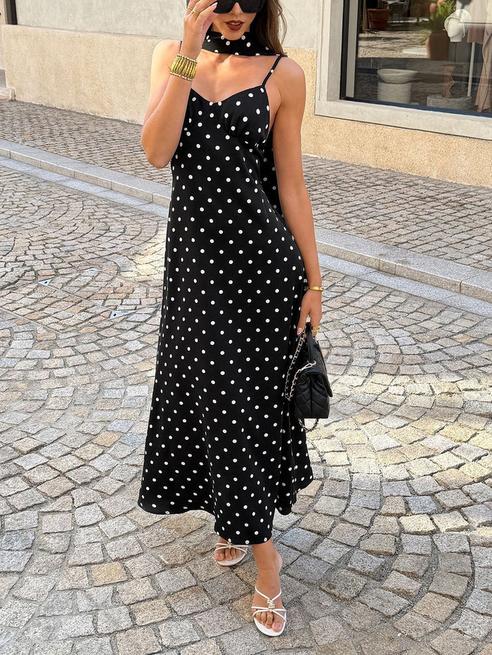 Jetty Dress With Stole - Black