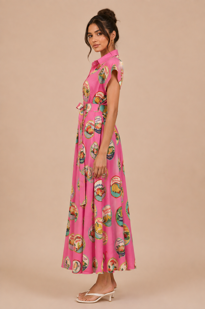 Juno Maxi Dress - Rose Red