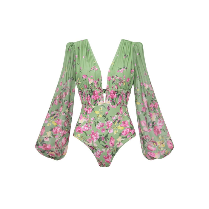 Kate Full Sleeve Swimsuit - Green