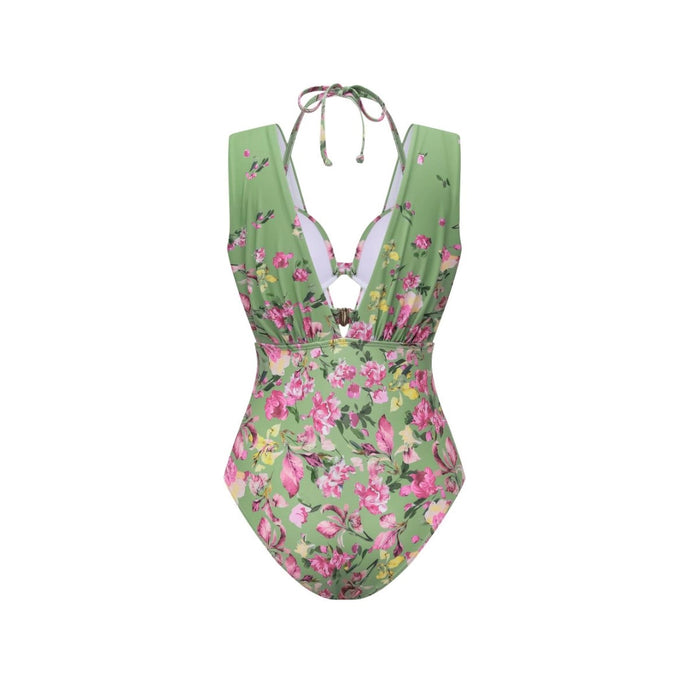 Kate Halter Neck Swimsuit  - Green