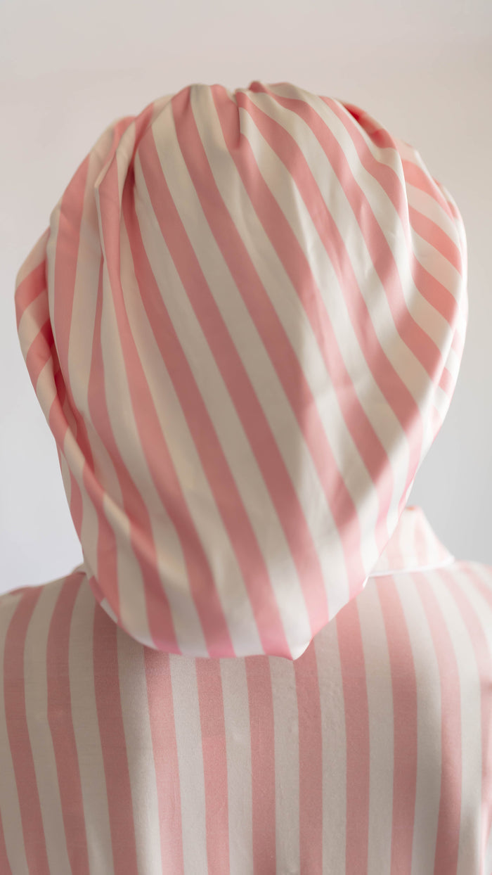 Kid's Satin Bonnet in Poppy