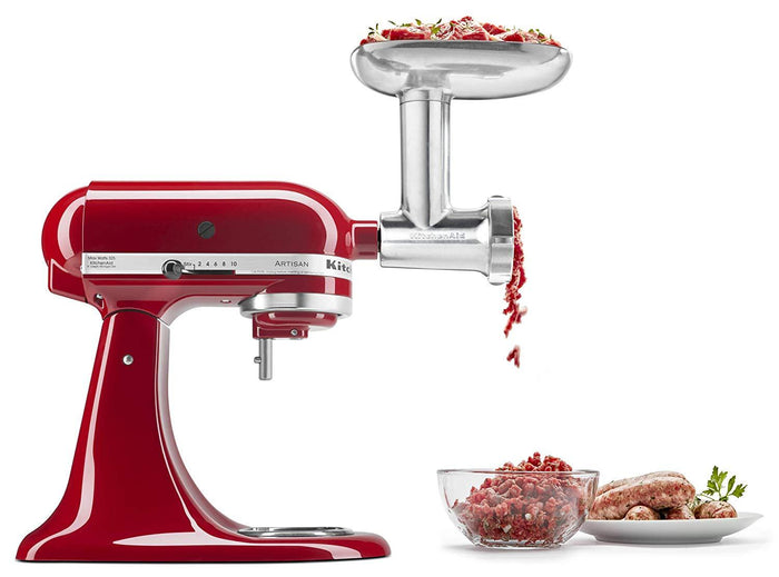 KitchenAid KSMMGA Metal Food Grinder Attachment, 2.5 lb, Silver