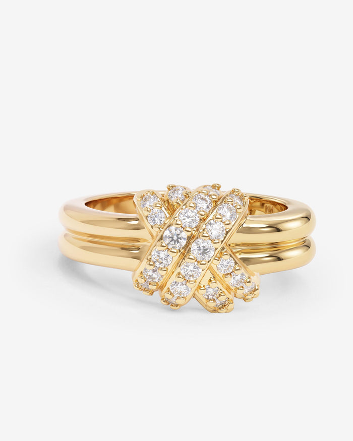 Knot Crossed Ring by Melinda Maria