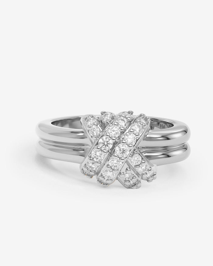 Knot Crossed Ring by Melinda Maria