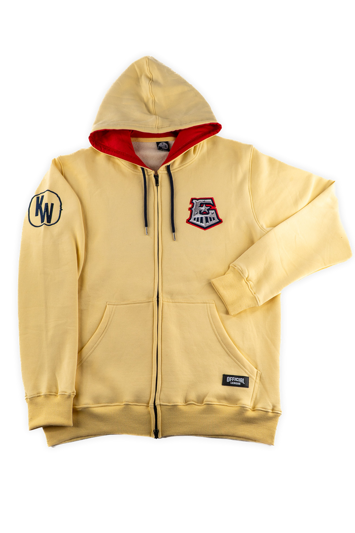 Koe Wetzel x Round Rock Express hoodie chest and sleeve detail