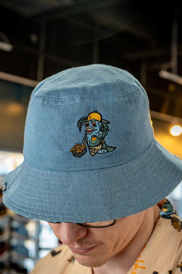 [ Lake County Fish Fry’s ] Reversible Denim Bucket - Official League