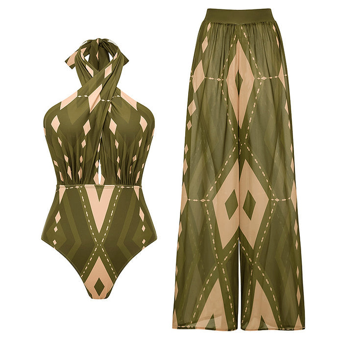 Larza Halter Pant Set - Green
