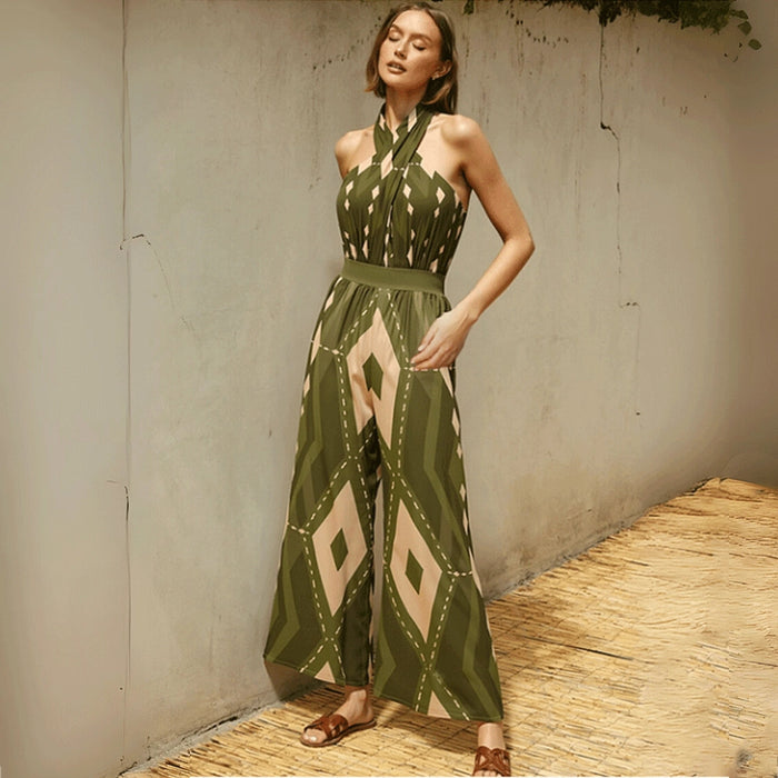 Larza Halter Pant Set - Green